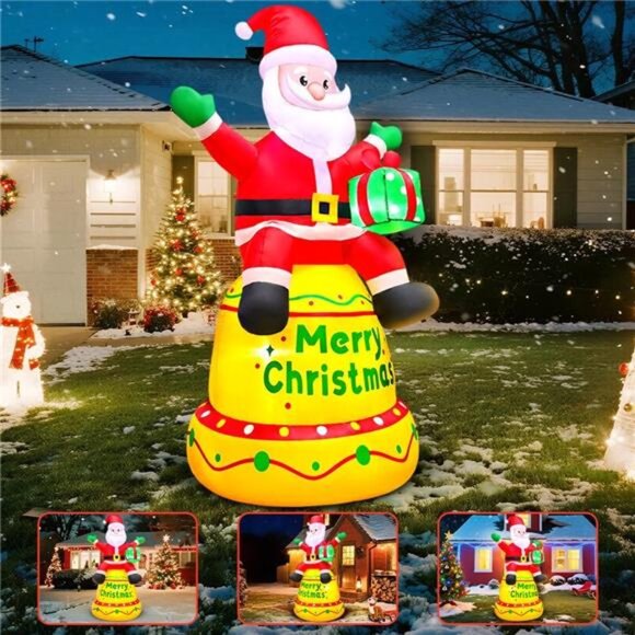 5FT Christmas Inflatable Decoration Inflatable Santa Blow Up Yard - Picture 4 of 6